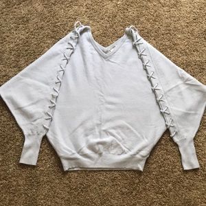 Autumn Cashmere Lace-up Sleeve Cashmere Sweater